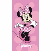 Disney - minnie - serviette de plage 100% polyester 70x140cm