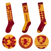Harry potter pack 3 paires de chaussettes à genoux gryffondor