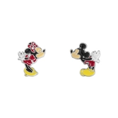 Mickey & minnie - gift box - boucles d'oreilles + plateau à bijoux