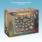 110 small flat stones set