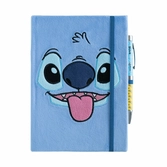 Stitch - notebook peluche + stylo-bille lumineux - format a5
