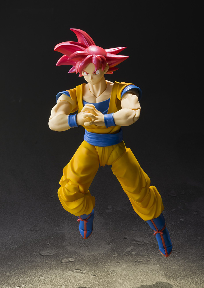 Figurine Dragon Ball Z Son Goku Super Saiyan God - SH Figuarts : Référence Gaming