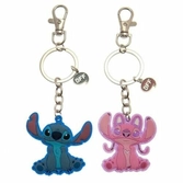 Stitch & angel - set de 2 portes-clé bff