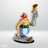 Asterix statuette obelix stack of helmets and idéfix
