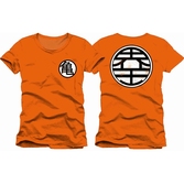 T-shirt Dragon Ball Z Symbole Kamé poitrine/Kaîo dos usé - Taille S