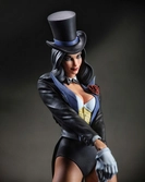 Dc direct dc cover girls statuette resin zatanna by j. scott campbell 23 cm