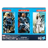 Dum dum dugan, nick fury jr. & sharon carter pack 3 fig. 15 cm captain america marvel legends series
