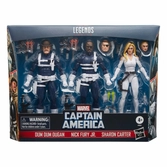 Dum dum dugan, nick fury jr. & sharon carter pack 3 fig. 15 cm captain america marvel legends series