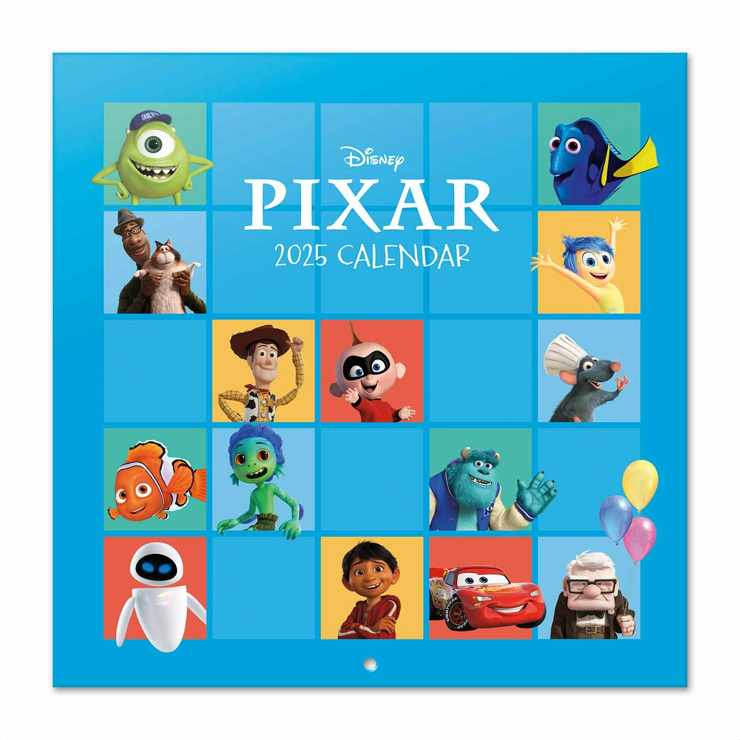Pixar films calendrier mural 2025