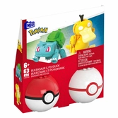 Pokémon jeu de construction mega poké ball collection: bulbizarre & psykokwak