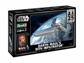 Star wars episode i kit complet maquette 1/120 darth maul's sith infiltrator 22 cm