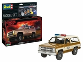 Stranger things kit complet maquette 1/25 1985 chevrolet k5 blazer 19 cm