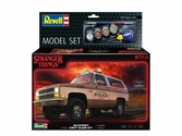 Stranger things kit complet maquette 1/25 1985 chevrolet k5 blazer 19 cm