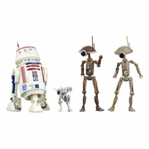 Star wars: the mandalorian black series pack 4 figurines r5-d4, bd-72 & pit droids