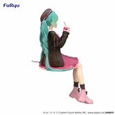 Hatsune miku statuette pvc noodle stopper autumn date pink color ver. 14 cm