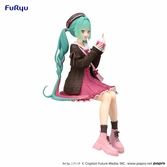 Hatsune miku statuette pvc noodle stopper autumn date pink color ver. 14 cm