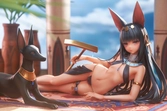 Original illustration by rurudo statuette pvc 1/7 short break of anubis 13 cm