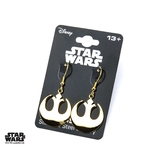 STAR WARS - Boucles d'oreilles Femme Métal Doré Symbole Rebelle