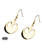 STAR WARS - Boucles d'oreilles Femme Métal Doré Symbole Rebelle