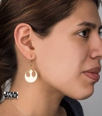 STAR WARS - Boucles d'oreilles Femme Métal Doré Symbole Rebelle