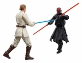 Star wars episode i black series pack 3 figurines qui-gon jinn, darth maul, obi-wan kenobi 15 cm