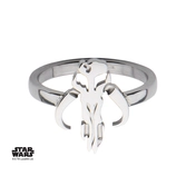 Star wars - women's stainless steel mandalorian sym cut ring - size 6