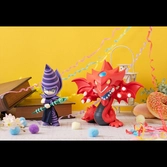 Yu-gi-oh! duel monsters statuetten pvc megatoon slifer the sky dragon & dark magician (with gift)