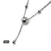 Star wars - woman's stainless steel 3d death star necklace