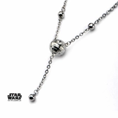 Star wars - woman's stainless steel 3d death star necklace