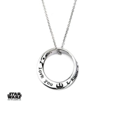Star wars - stainless steel i know i love you mobius necklace pendant