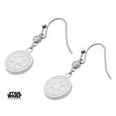 Star wars - women's stainless steel empire symbol hook dangle earrings