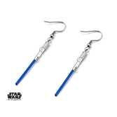 Star wars - stainless steel blue lightsaber hook dangle earrings