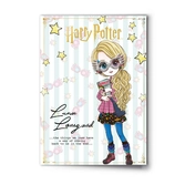 Harry potter - luna lovegood - carte de voeux avec un pin's