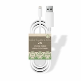 Câble charge/data usb iphone 5v/2a - 1m - vrac - blanc