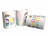 Hello kitty - rainbow - tirelire en métal - 12 cm