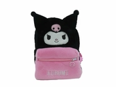 Hello kitty - kuromi - sac à dos fourrure - 30x14x22cm