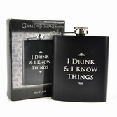 GAME OF THRONES - Hip Flask - I Drink & I Know Things