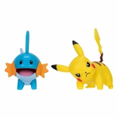 Pokémon pack 2 figurines first partner battle figure set gobou & pikachu 4