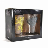 GAME OF THRONES - Large Glass Set of 2 - Stark and Lan