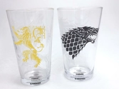 GAME OF THRONES - Large Glass Set of 2 - Stark and Lan