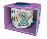 Stitch & angel - ohana - mug elite intérieur coloré - 384ml