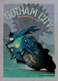 GOTHAM CITY MOTOR CLUB - Magnetic Metal Poster 45x32 - Batcycle