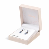 Stitch - 1 paire de boucle d'oreilles plaqué argent sterling