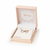 Mickey & minnie - collier en laiton plaqué argent & rose doré