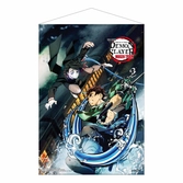 Demon slayer: kimetsu no yaiba wallscroll mugen train tanjiro vs enmu 50 x 70 cm