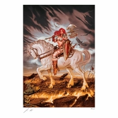 Dynamite entertainment impression art print red sonja: world on fire 46 x 61 cm - non encadrée
