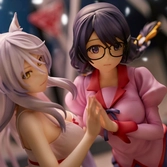 Nekomonogatari monogatari series statuettes pvc tsubasa hanekawa set (re-run) 19 cm