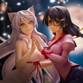 Nekomonogatari monogatari series statuettes pvc tsubasa hanekawa set (re-run) 19 cm