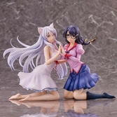 Nekomonogatari monogatari series statuettes pvc tsubasa hanekawa set (re-run) 19 cm