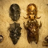 Elder scrolls v skyrim -set 4 masques de prêtre dragon edition limitée